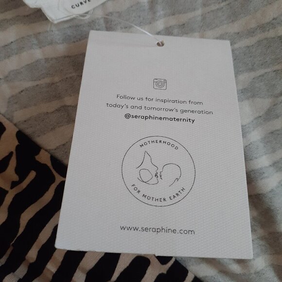 Seraphine Curve NWT Women's Maternity Size 22 Jersey Knot Zebra Print Dress - Picture 7 of 15